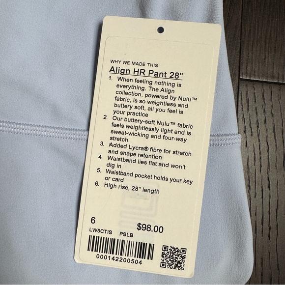 Lululemon Align High-Rise Pant 28" Pastel Blue - Size 6 - Picture 3 of 11